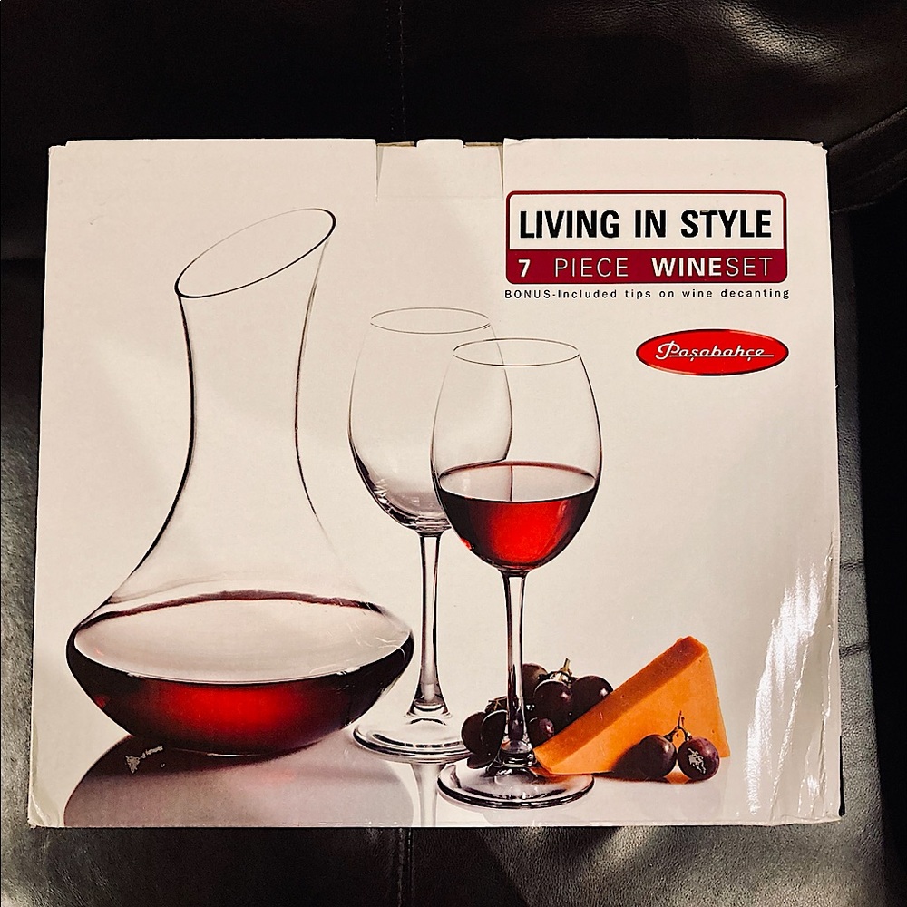 Pasabahce 7 piece wine set with decanter